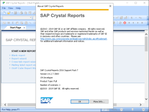 SAP Crystal Reports 2016 SP09
