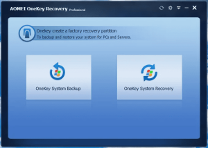 AOMEI OneKey Recovery Professional 1.7.1